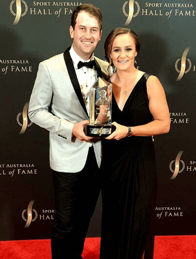 With Partner And Her Award